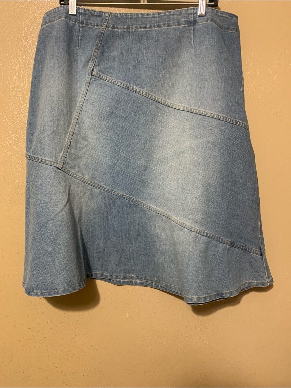 Christopher & Banks 18W Light Blue Denim A-Line Panel Skirt
